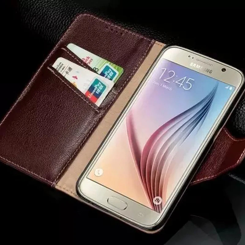 100% из натуральной кожи чехол для защиты samsung Galaxy S7 край G9350 Роскошный кожаный