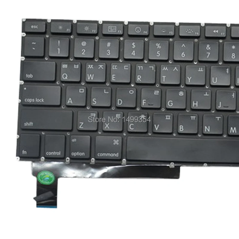Подлинная A1286 Корейская клавиатура с подсветкой для Apple Macbook Pro 15 ''A1286 Корейский
