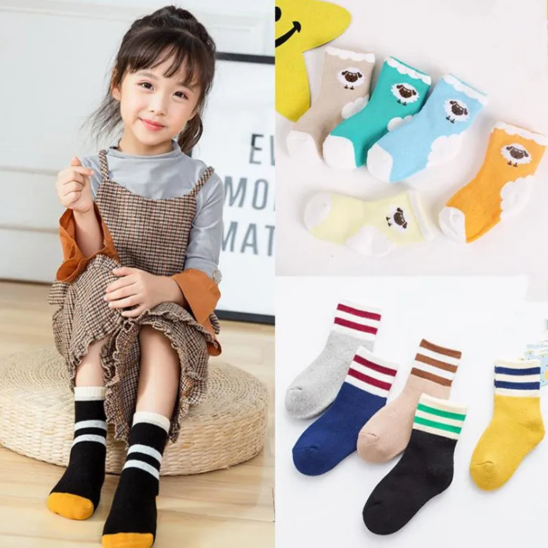 Носки для малышей теплые носки из 100% хлопка мальчиков детские девочек 5 пар