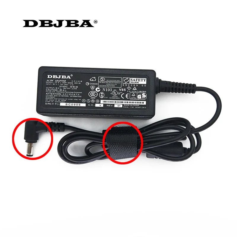 19V 2.37A 45W Ноутбук AC адаптер питания зарядное устройство для Toshiba Portege T210 T210D T230 T230D Z30