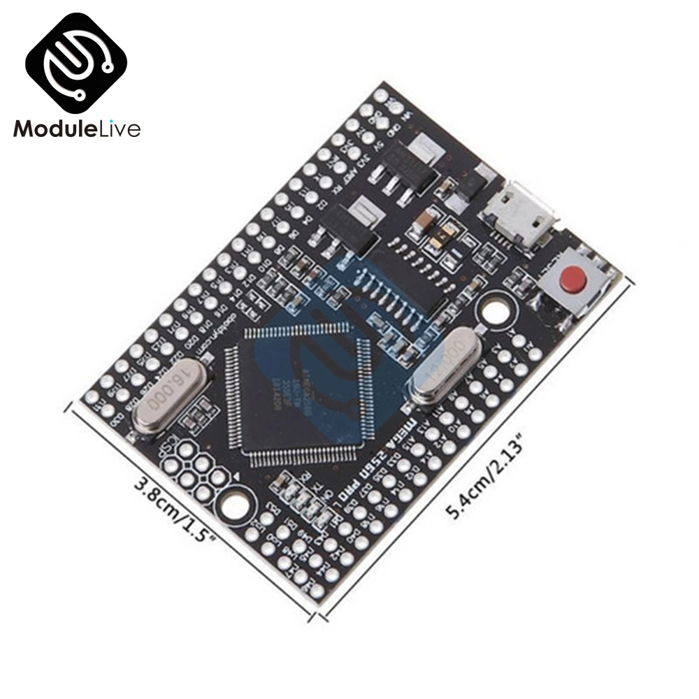 Плата разработки Mega2560 PRO для Arduino MEGA 2560 R3 чип CH340G/с разъемом типа Male Pinheaders