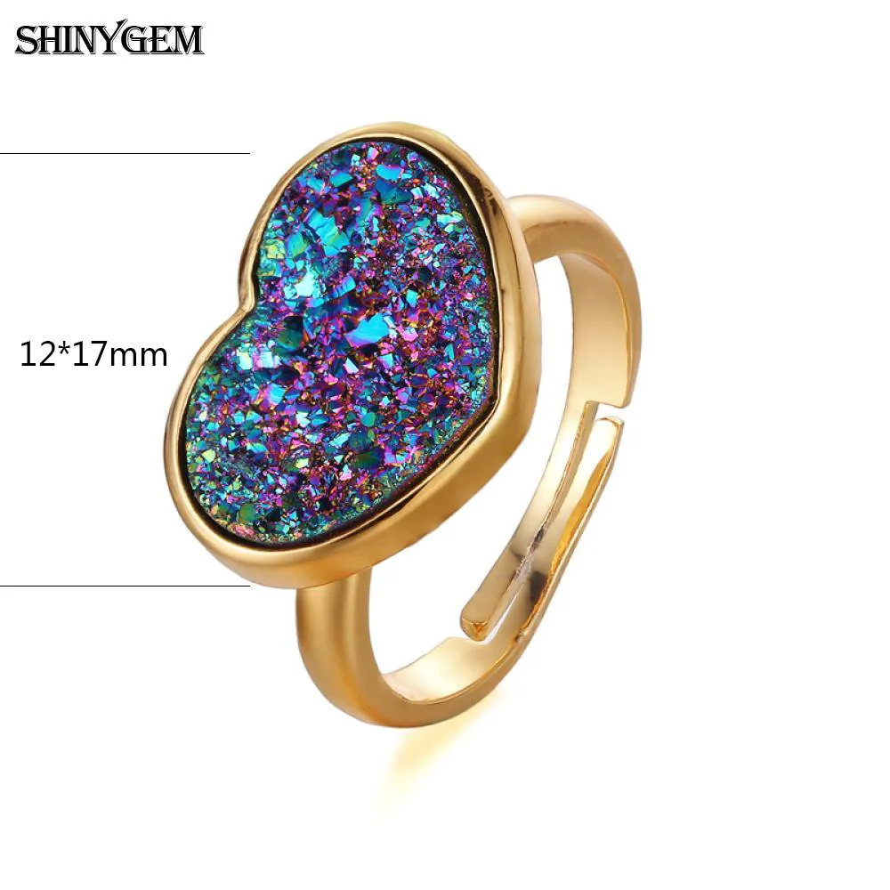 Женское свадебное кольцо ShinyGem роскошное с большим сердцем и натуральным