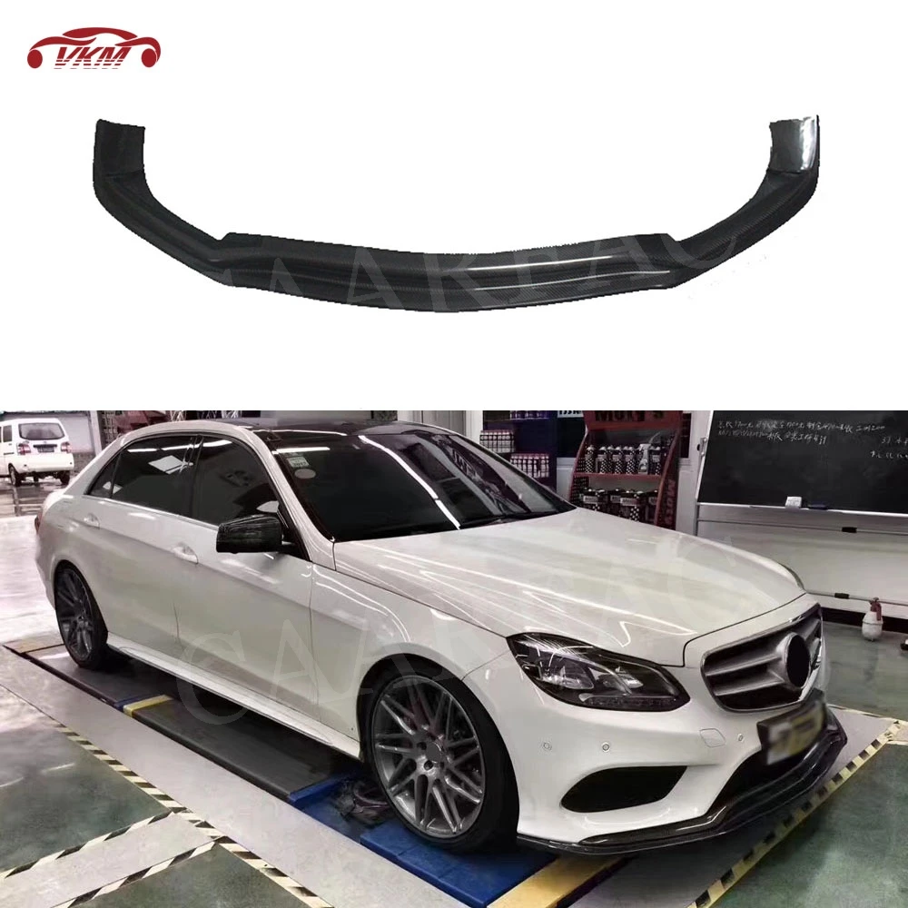 Передний спойлер из углеродного волокна для Mercedes Benz E Class W212 E260 E300 E400 Седан 4 двери спортивный Бампер автомобильный Стайлинг