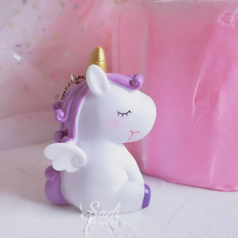 Розовый фиолетовый милый Единорог воздушный шар украшения для торта День