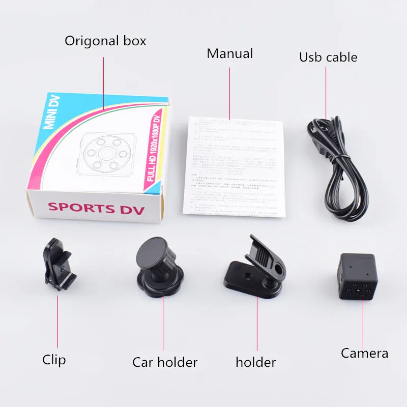 

2018 Newest Magnet Mini Camera HD 1080P MD18 Infrared Night Vision Mini Camcorder Motion Detection Sport DV DVR PK SQ11