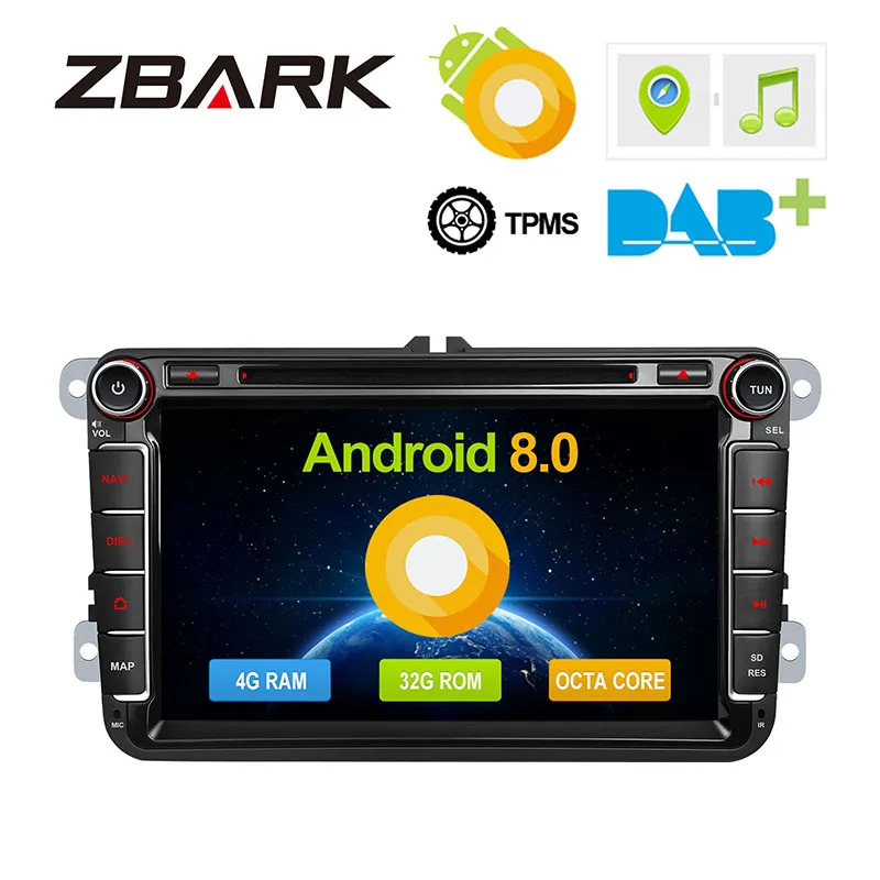 2 Din 8 &quotAndroid 0 Восьмиядерный автомобильный dvd-плеер радио для Volkswagen Golf Passat Touran Tiguan