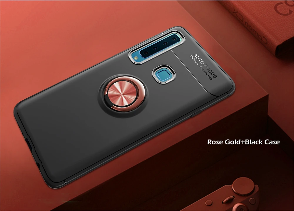 Для samsung Galaxy A9 чехол автомобильный магнитный держатель для колец мягкая ТПУ Силиконовая задняя крышка для Galaxy A9 SM A920 чехол Funda
