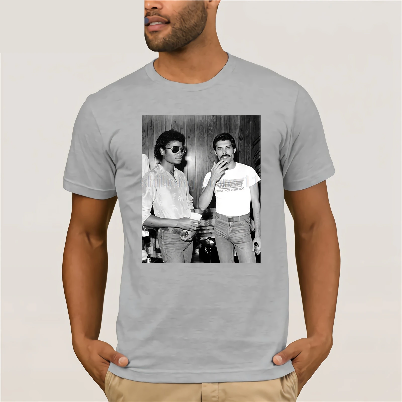 Новинка 2018 Мужская модная футболка с принтом Летняя стильная Майкл Джексон и