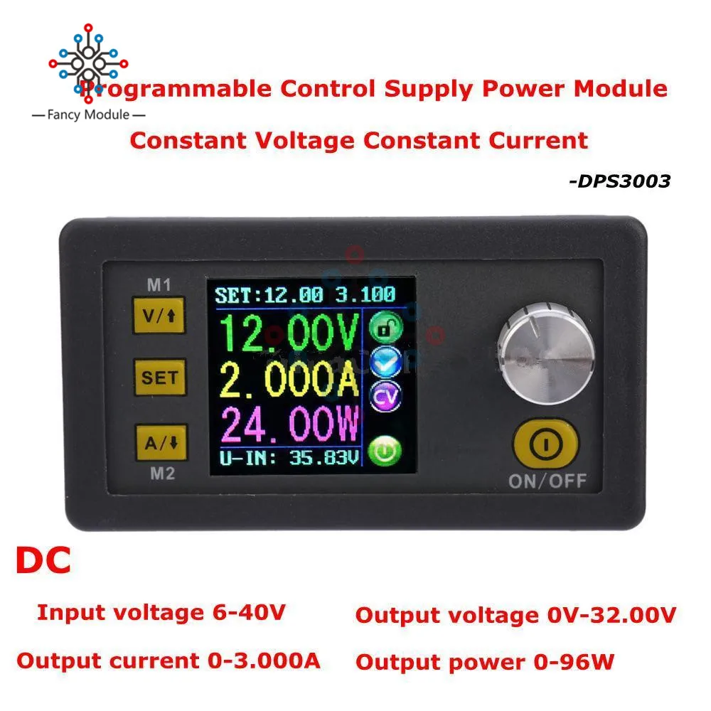 

DPS3003 Constant Voltage Current Step-down Programmable Power Supply Module DC 32V 3A LCD Color Voltmeter Buck Voltage Converter