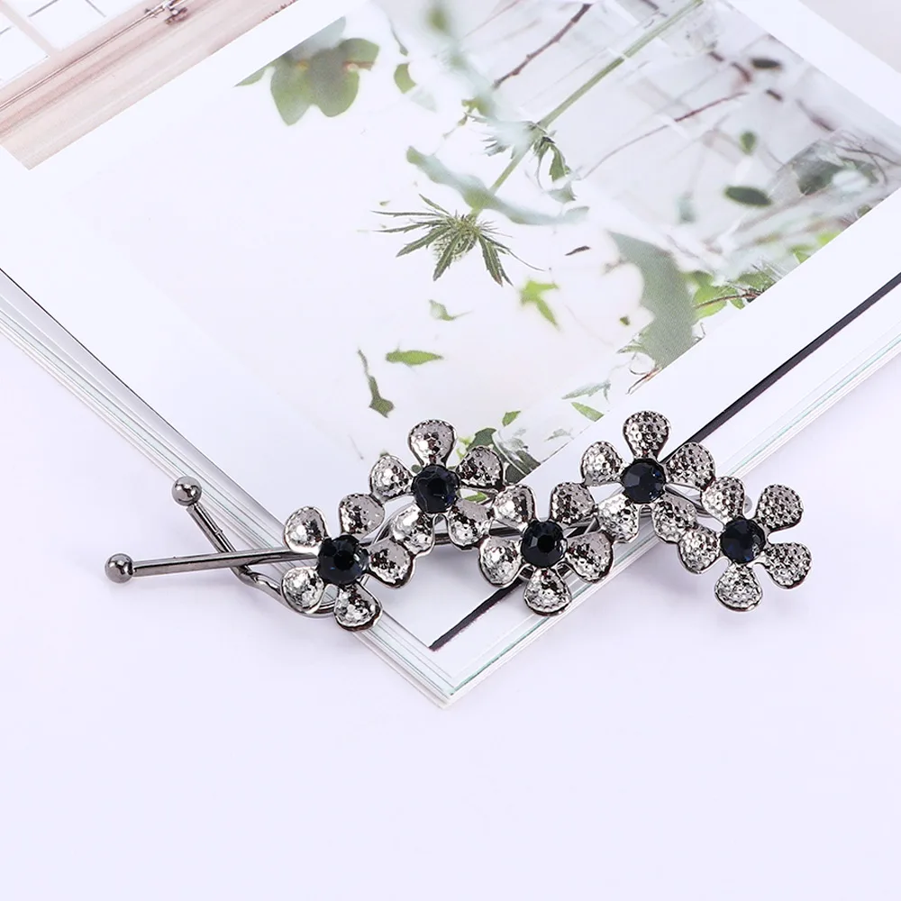 Женские аксессуары для волос с цветами и стразами заколки сливы девочек милые