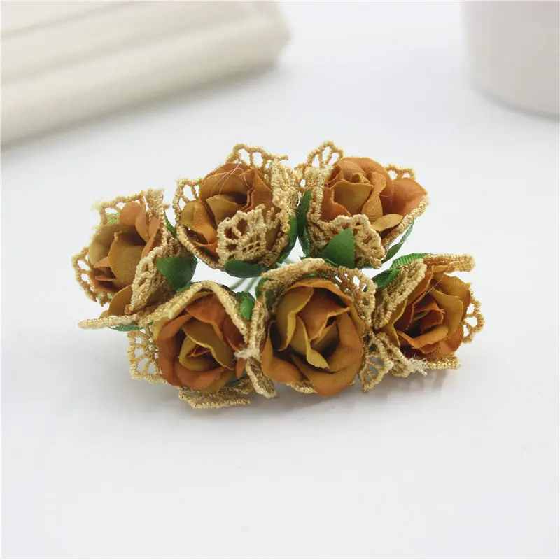 12 шт./лот Цветочные головки Шелковая роза букет Гирлянды шляпа свадебная одежда