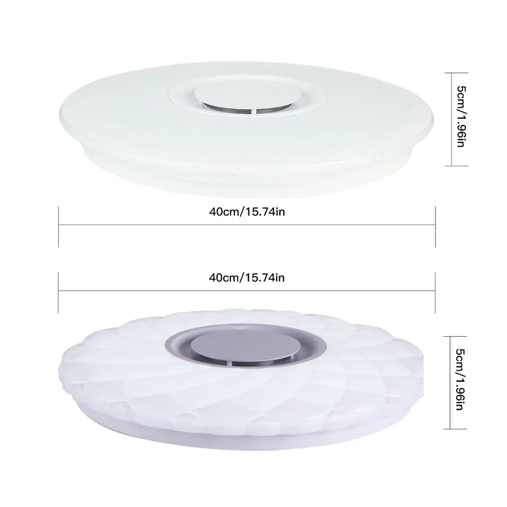 Современные светодиодные потолочные лампы Bluetooth Музыка свет RGB затемнения 36 Вт