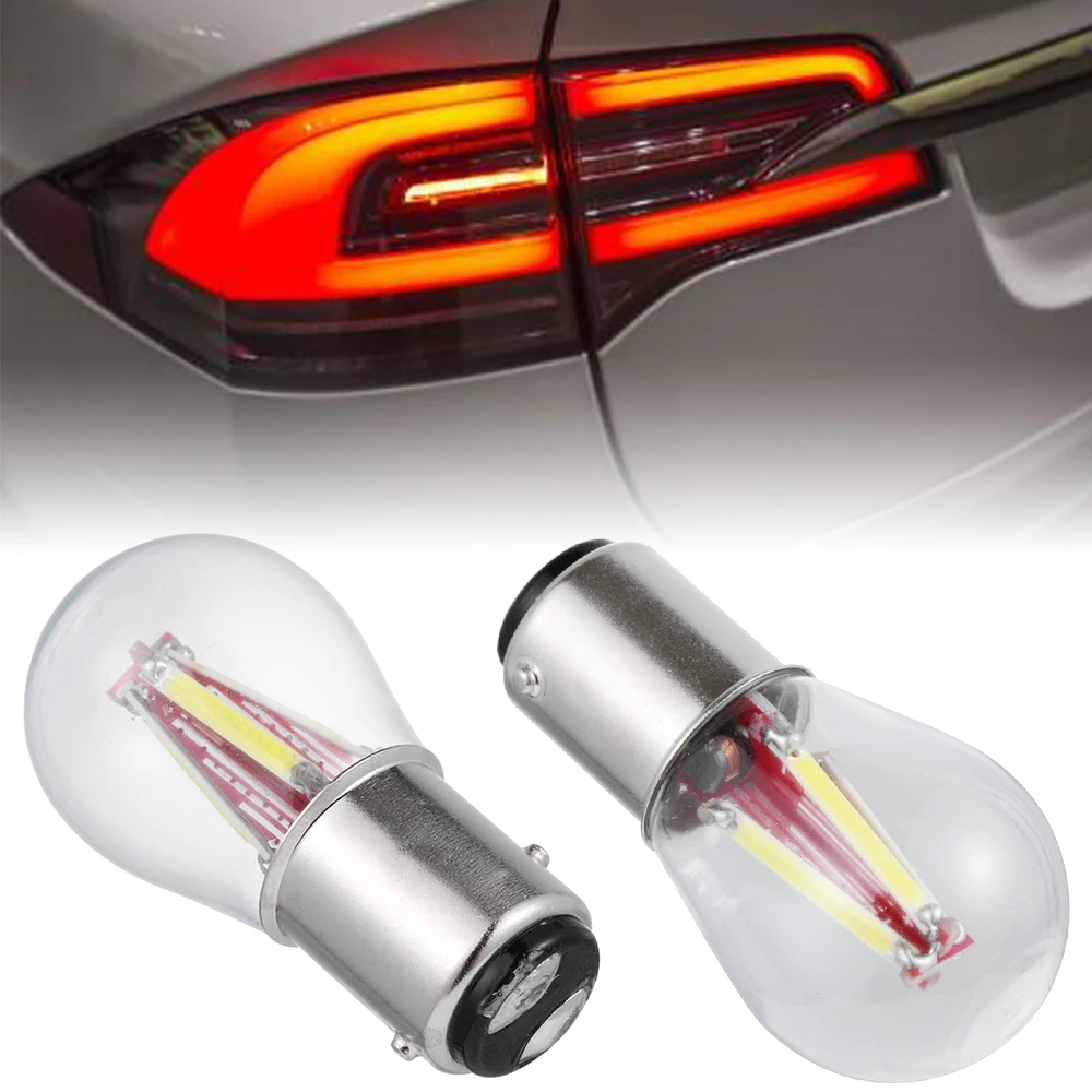 

Car LED COB Bulb 4 Filament Reverse Lamp 1157 BAY15D 21/5W 1156 BA15S Auto Reverse Backup Tail Stop Turn Brake Light Bulb