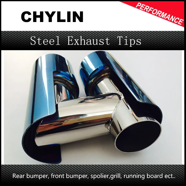 1 шт. на входе 54 мм выходе 89 Новый хром 304 Нержавеющая сталь глушитель наконечник