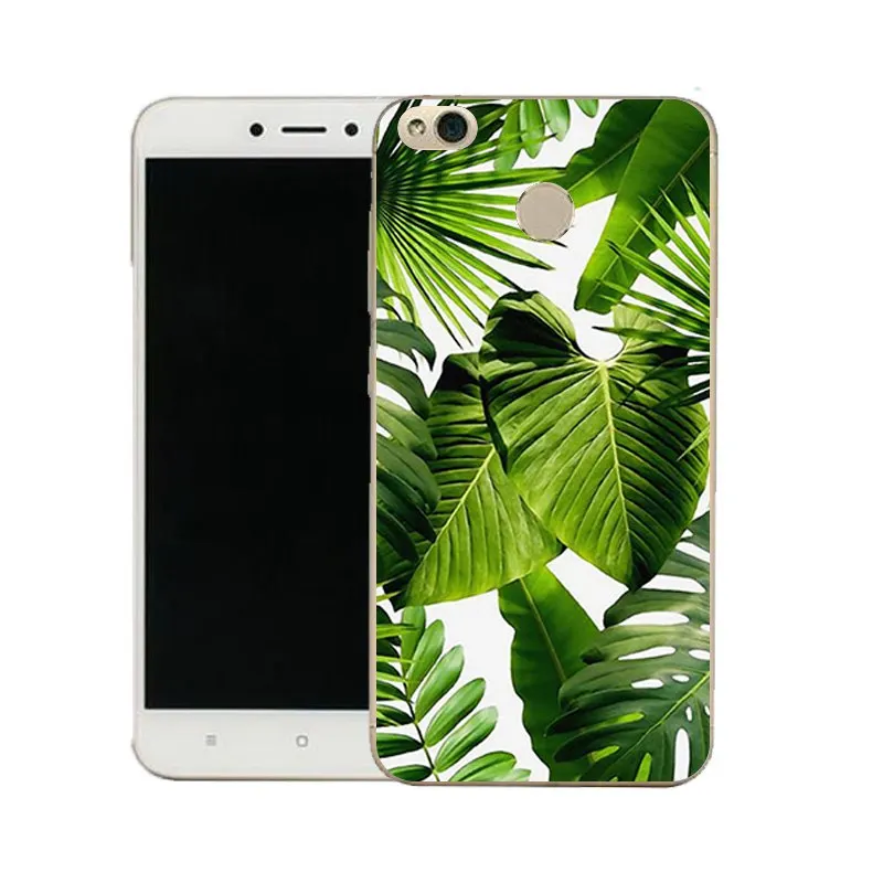 QMSWEI Clear Phone Case For Mi 6 5 5s note3 Redmi note4x 4x 3s 5a 4a note5a Painted TPU Soft Flora Leaf Wolf PaintingCover |