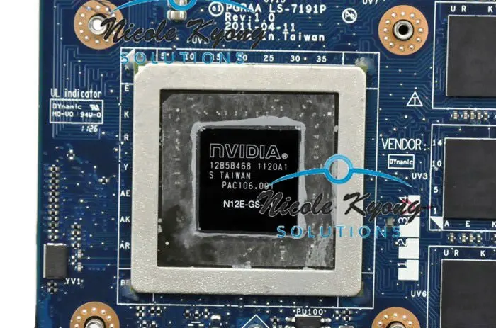 Плата видеокарты GTX 560M GTX560M K000127390 PGRAA LS-7191P 1 5G VGA для TOSHIBA QOSMIO X770 X775 | Компьютеры и