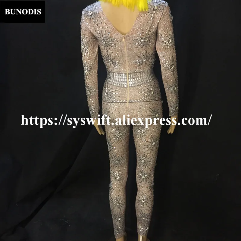 BU110 2018 Последние стиль для женщин Bling комбинезон полный 6000 шт. сверкающие