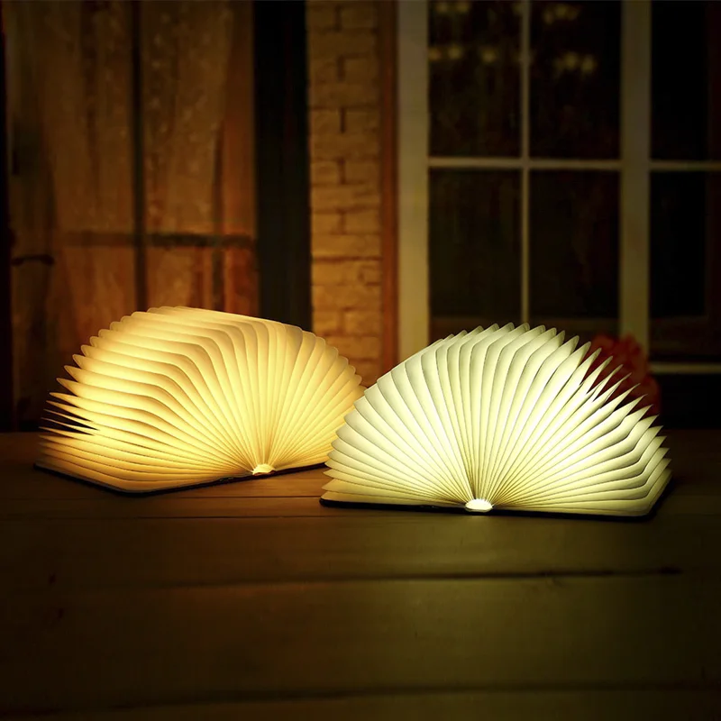 TZ Fold LED Book Lamp Night Light Creativity Bedroom Living Room Hotel lobby Accompanying Sleep Colorful Gift USB Rechargeable | Лампы и