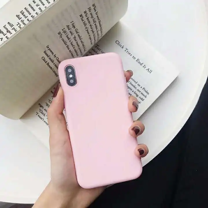 Candy Matte Phone Case For iPhone 11 Pro 7 Plus 6 6s 8 X XR XS MAX Simple Solid Color Ultrathin Scrub Silicon Soft yellow Cover |