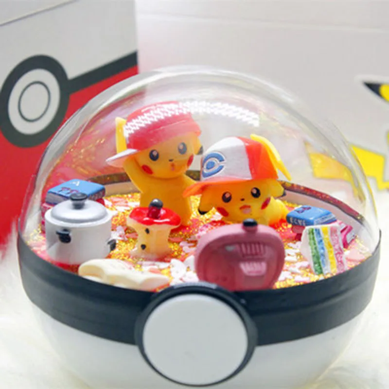 Аниме милые мини Pokeball Монстр Пикачу фигурки Модель монстра Коллекция игрушки для