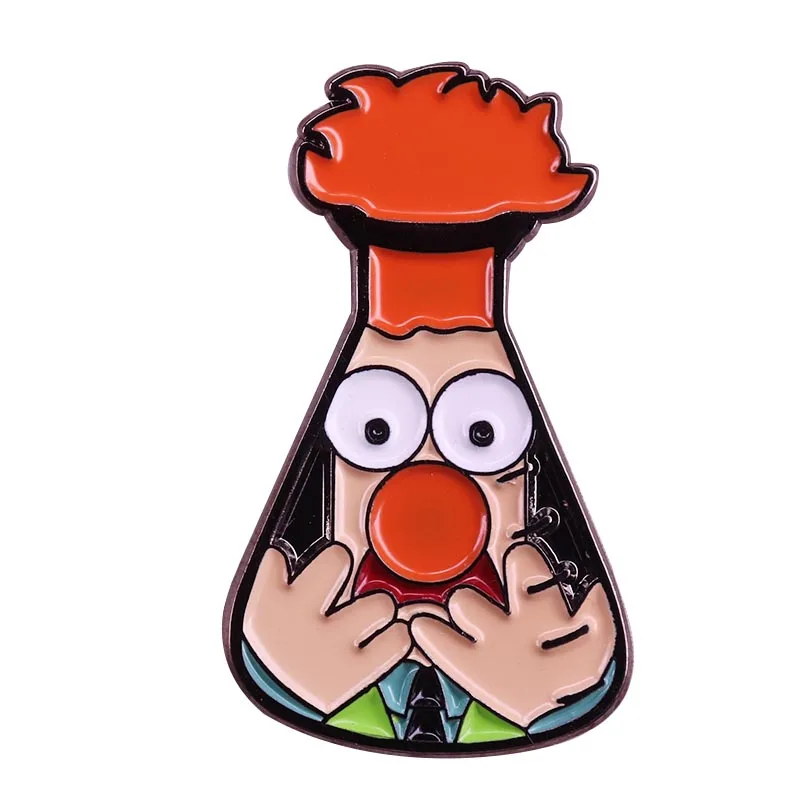Beaker эмалированная булавка поп-культура значки beaker muppet отворот значок шапка чутье