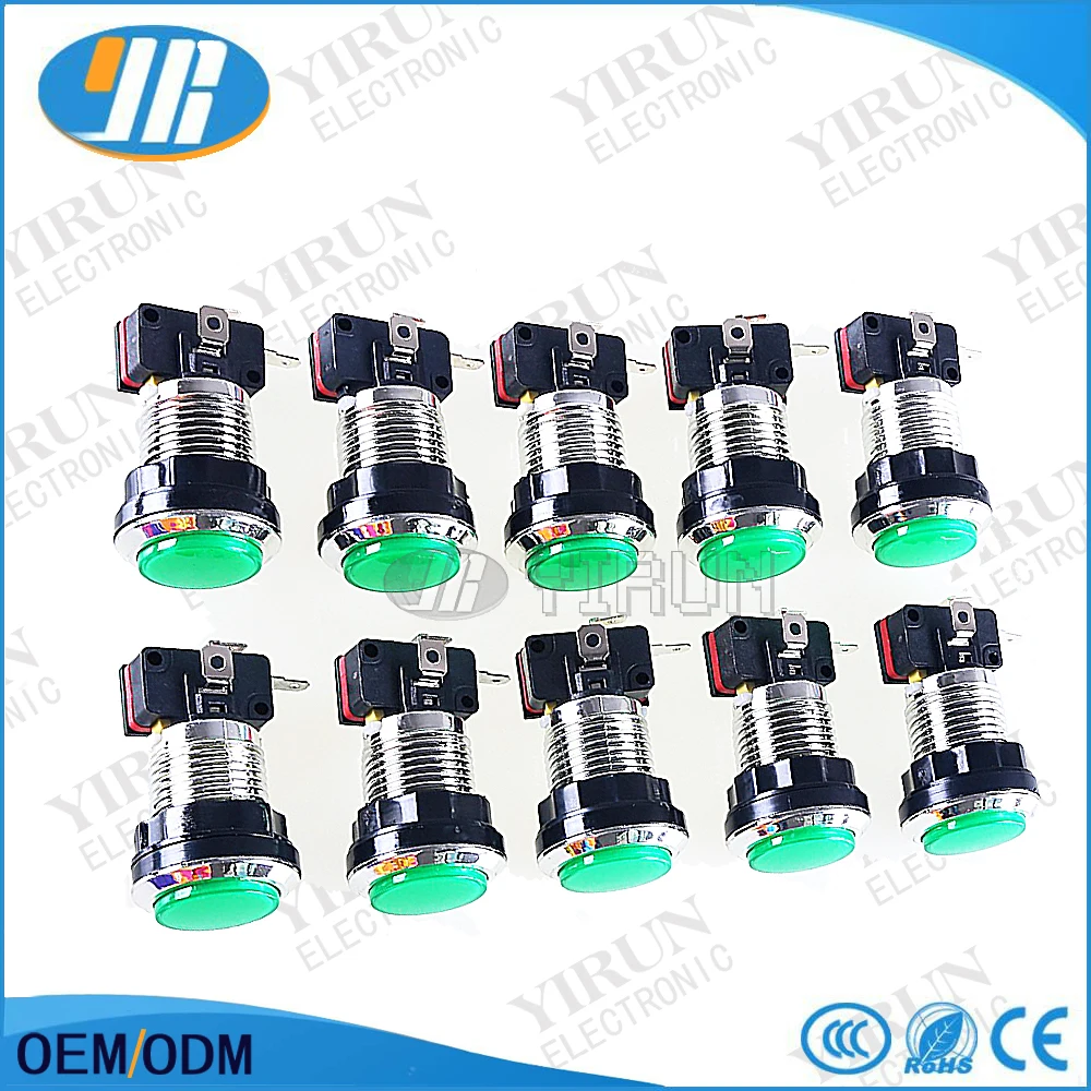 Бесплатная Доставка 10 шт./лот чистый белый 12V прозрачный аркада со светодиодной