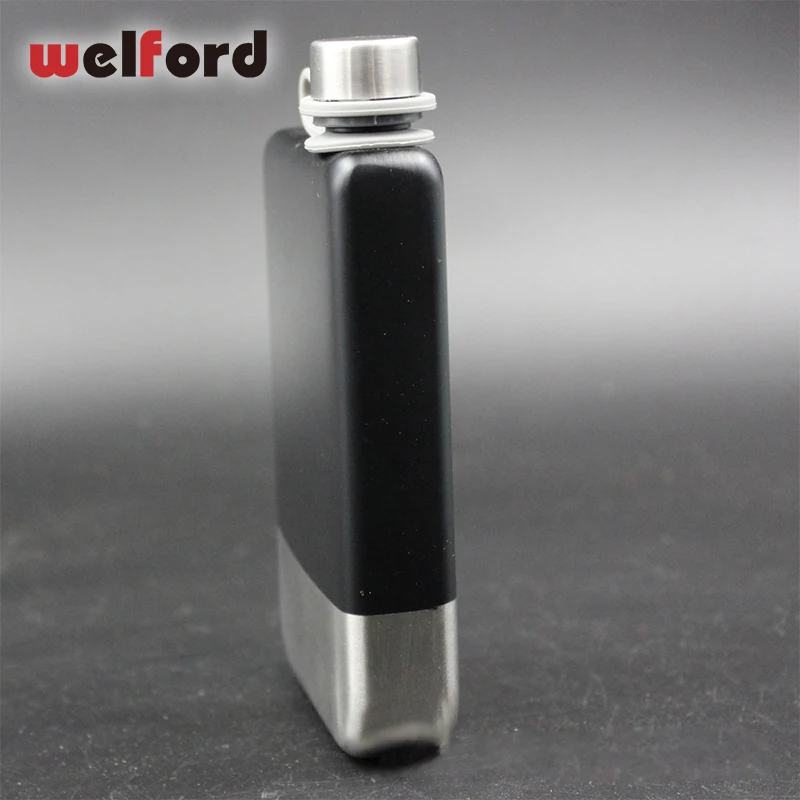 Нержавеющая сталь фляжка портативный 304 пищевой спрей краска силиконовая ручка