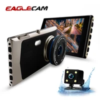 4 inches dual lens ips screen rear views backup dash cam mini car dvr camera full hd 1080p dashboard night vision registrator