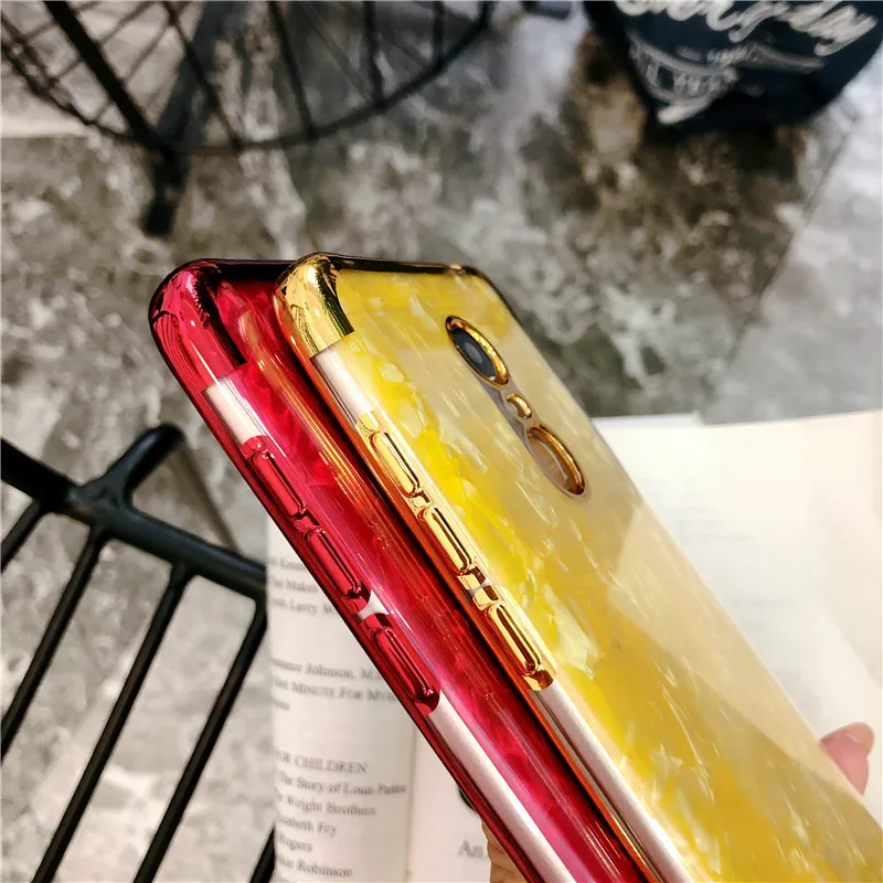 Мраморный Блестящий силиконовый чехол из ТПУ для XiaoMi RedMi 5 Plus блестящий S2 Note 7 6 Pro 4X