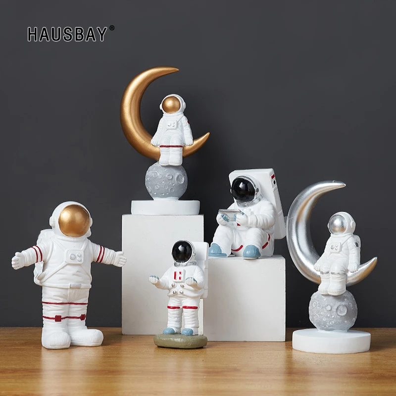 Скульптура космонавта из смолы статуя креативный держатель для телефона модель