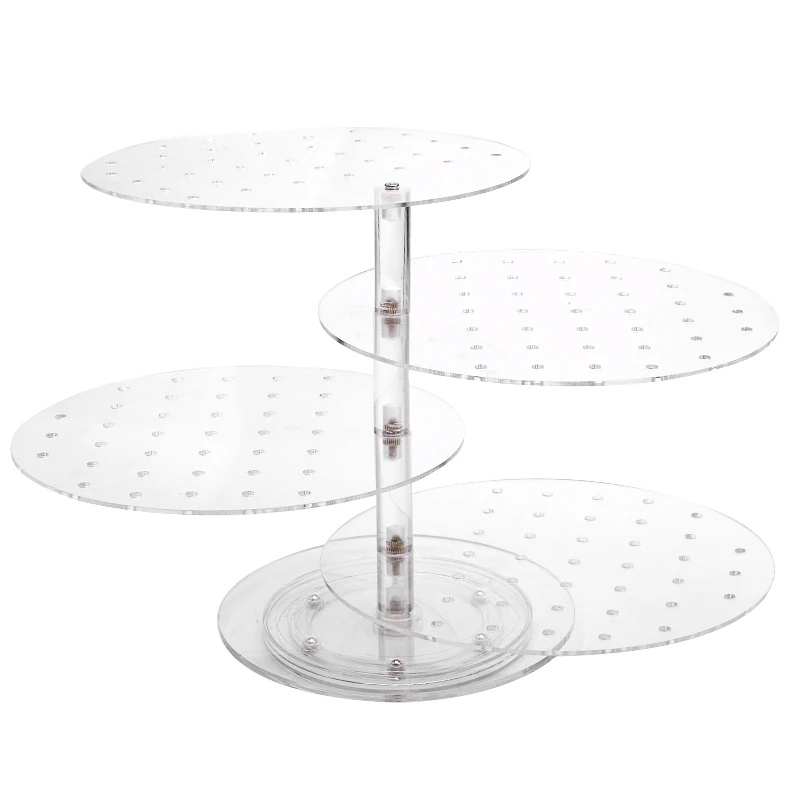 Прозрачные четыре слоя съемные круглые акриловые дисплеи подставка для 18 мм/20 мм