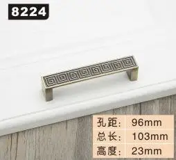 hole distance 96mm LCH винтажный китайский стиль, антикварная латунная фурнитура, европейский стиль, садовый шкаф, ручка для шкафа, дверная ручка, выдвижной ящик, фурнитура - Цвет: hole distance 96mm