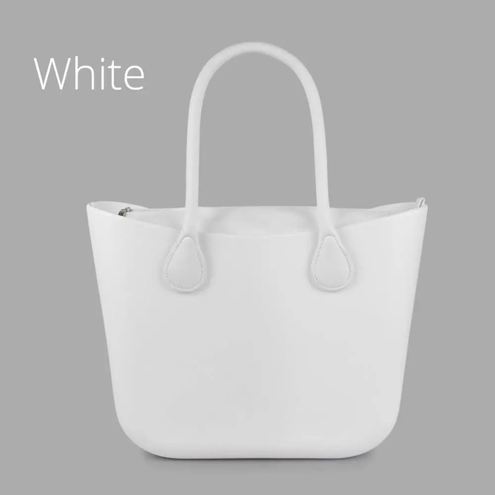 White Новинка, TANQU, классическая сумка EVA со вставным внутренним карманом, цветные ручки, EVA, силиконовая резина, водонепроницаемая женская сумка, стиль obag - Цвет: White