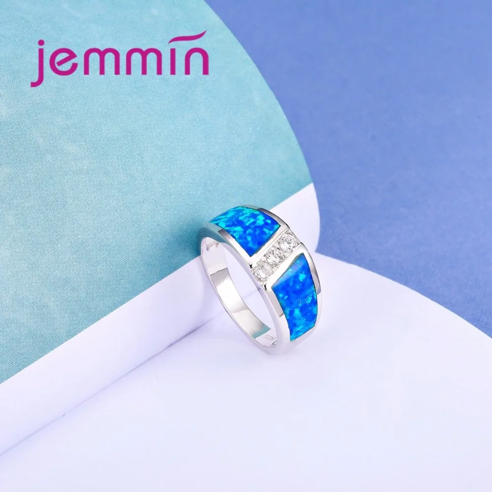 Женское кольцо Спиннер из серебра 925 пробы с голубым опалом|jewelry rings|jewelry wedding
