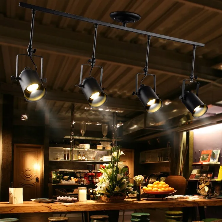 

vintage 1/2/3/4/head ceiling lamp Loft Ceiling Light creative loft led lamp cloth shop coffee bar light clothing Ceiling lamp