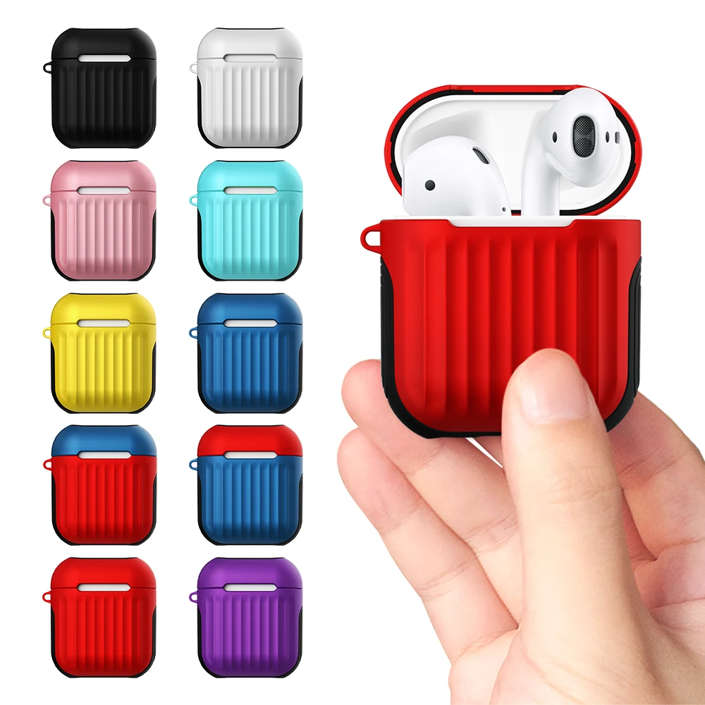 Чехол для наушников Apple Airpods 1 силиконовый чехол 2 проводной зарядки