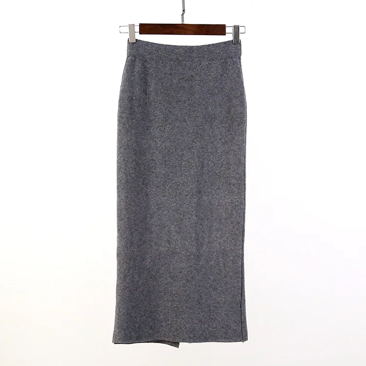 Зимняя Осенняя Женская юбка утолщенная Теплая эластичная длинная из кроличьей