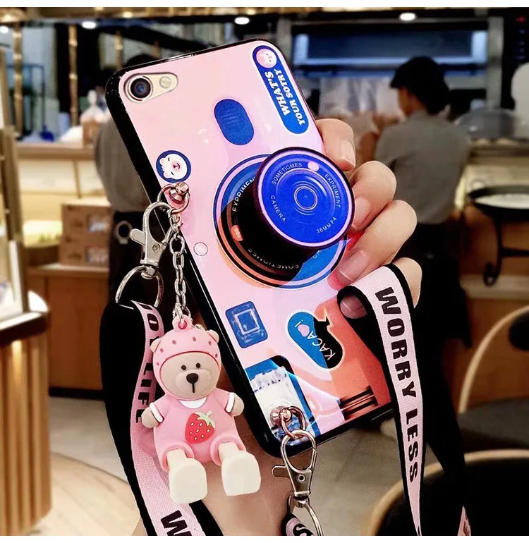 Чехол для телефона с рисунком камеры чехол Huawei P9 p10 p20 p30 pro lite plus 8 8SE 9 ремешком и