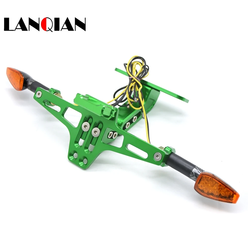 

Motorcycle Adjustable License Number Plate Frame signal lights Bracket For Yamaha TMAX530 TMAX 500 YBR 125 XMAX XJ6 XJR1300