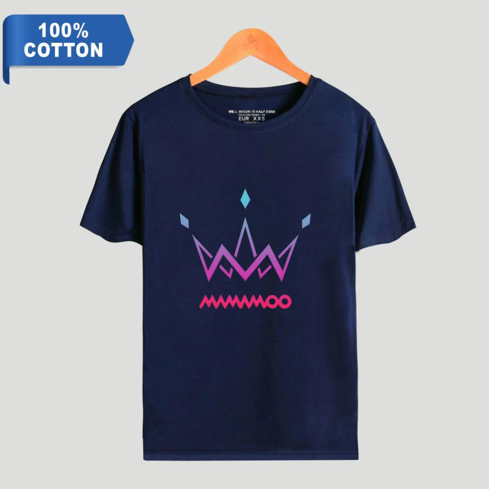MAMAMOO Harajuku Kpop 100% Cotton T-shirt Men Women Short Sleeve Tshirt Summer Hot Sale Casual Streetwear Tee shirt | Мужская одежда