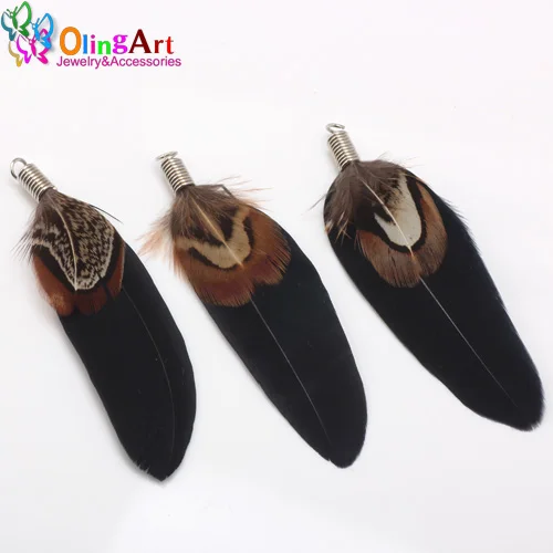 DC 10PCS 7CM 031 OlingArt красочные натуральные перья кисточки 10 шт. 7 см женские серьги браслет ожерелье DIY Изготовление ювелирных изделий брелок Подвески Новинка - Цвет: DC 10PCS 7CM 031