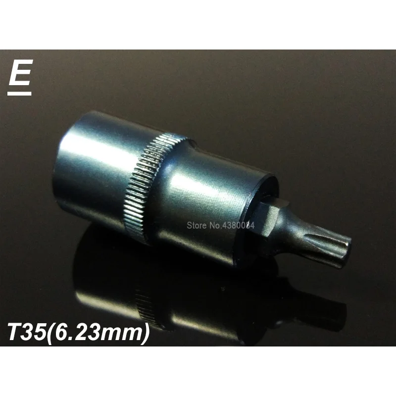 11Sizes TORX Screwdriver Bits 1/2" Socket Adapter Motor/Car 6 Point Spline Screw Driver Bits 55mm Power Hand Tools T20-T70(mm - Цвет: T35