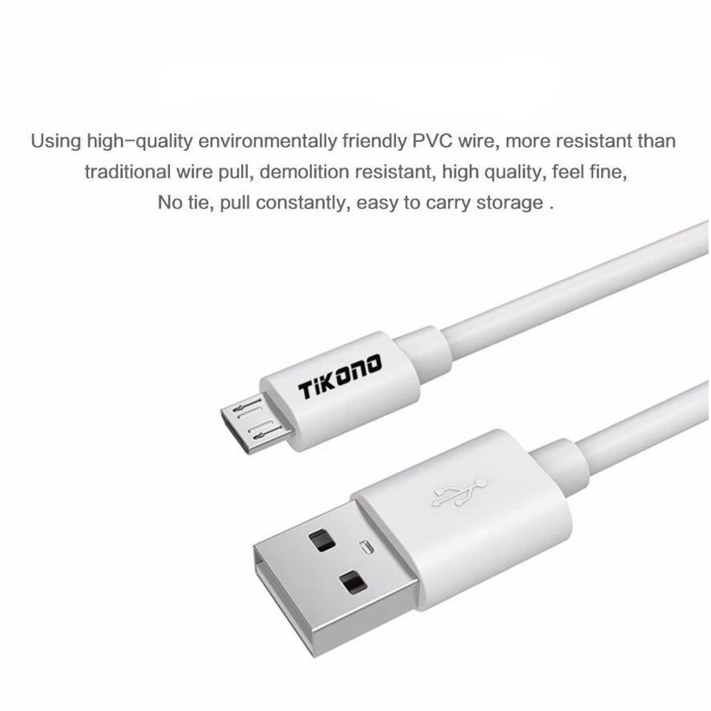 Кабель Micro USB 3 шт./лот Tikono 5 в 2 А зарядное устройство кабель для синхронизации