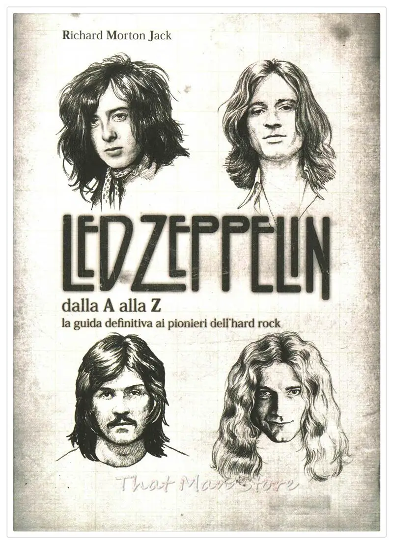 Led Zeppelin белая крафт-бумага рок плакат классический старый постер музыкальной группы часть 2 42*30 см