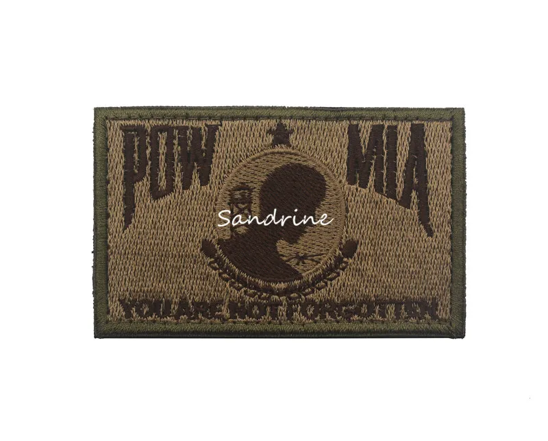 POW MIA военные армейские тактические нашивки с вышивкой и флагом США для одежды