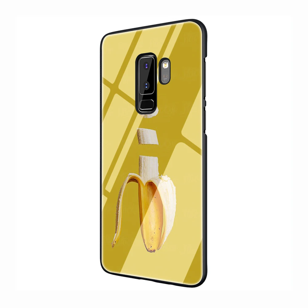 banana Tempered Glass Phone Cover Case for Samsung Galaxy S7 edge S8 9 10 Note 8 9 10 Plus A10 20 30 40 50 60 70 - Цвет: G2