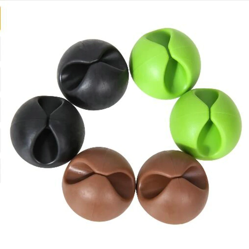 

1pcs Mix Colors Cable Wire Organizer Cable Clip Tidy USB Charger Cord Holder desktop Fixed clamp Cable winder