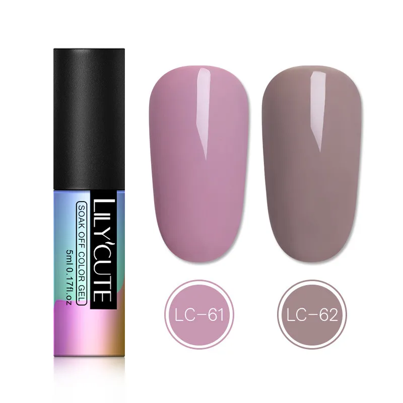 Set 11 LILYCUTE 2 шт./компл. 5 мл чистый цвет ногтей УФ-Гель-лак белый черный красный розовый цвет замочить от ногтей УФ-стойкий гель для ногтей лак - Цвет: Set 11