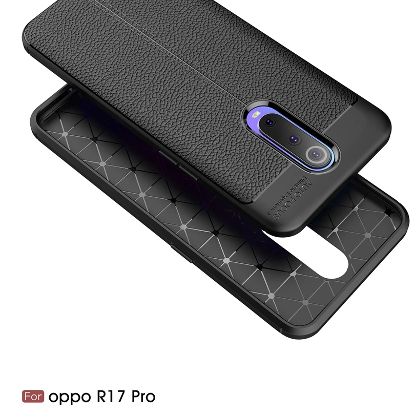 For OPPO R17 Pro / R17Pro 6.4&quot Case Phone Back Protective Smartphone Soft Litchi striae Shockproof Cases Cover | Мобильные