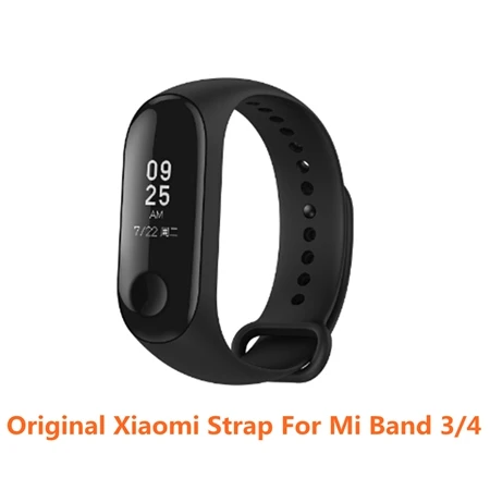 Цветной силиконовый mi Band 3 ремешок для Xiaomi mi Band 3 4 браслет для mi Band 3 4 NFC Замена - Цвет: Black